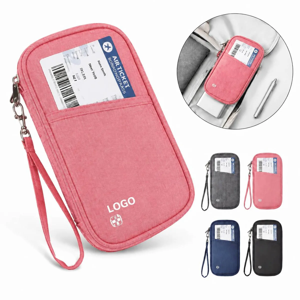 RFID Blocking Passport Organizer Travel Wallet
