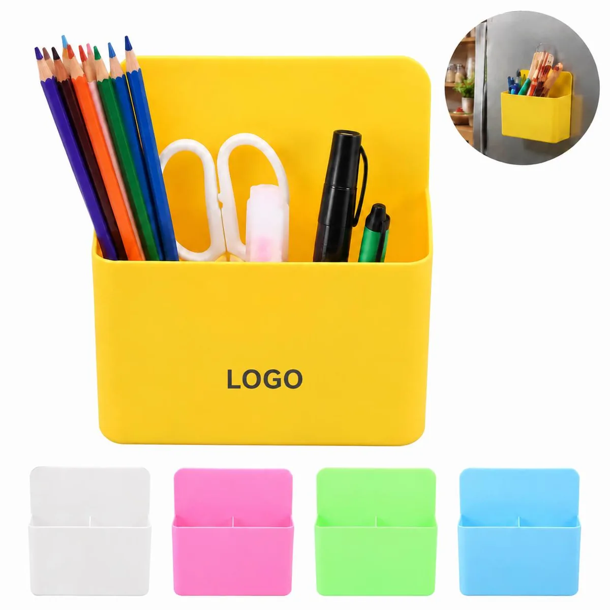 Magnetic Desk Organizer with Custom Logo, ABS Pen Holder