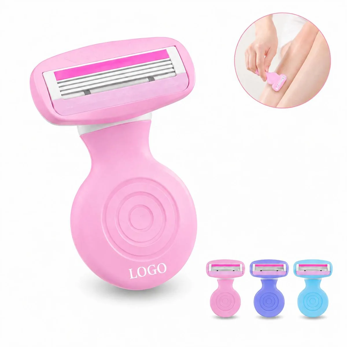 Women's Travel Disposable Razor with Moisturizing Bar