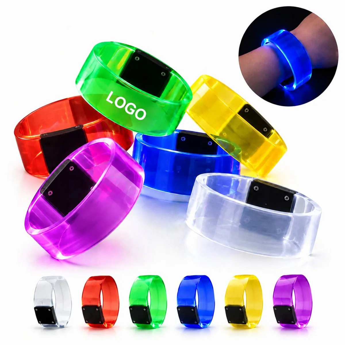 Custom LED Safety Bracelet with Magnetic Closure for Night