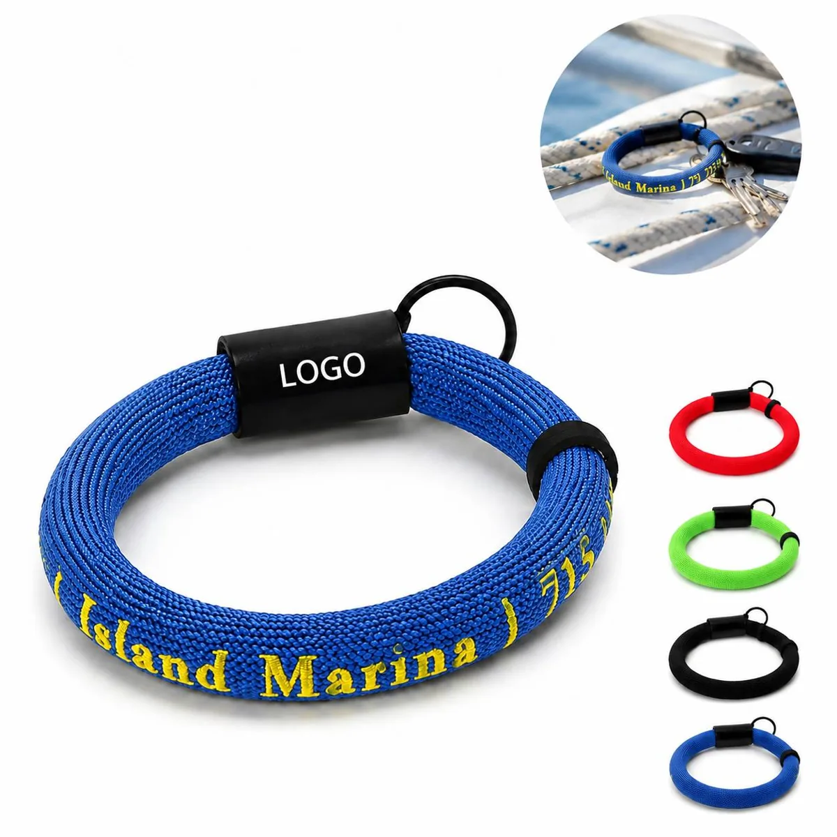 Floating Wrist Key Ring for Water Sports Neon