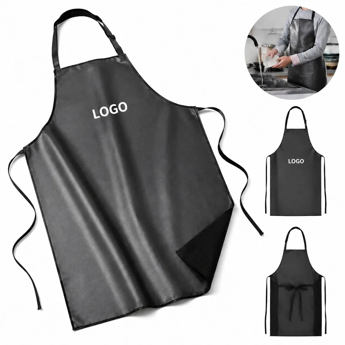 Premium PVC Kitchen Apron Waterproof Durable Easy Clean