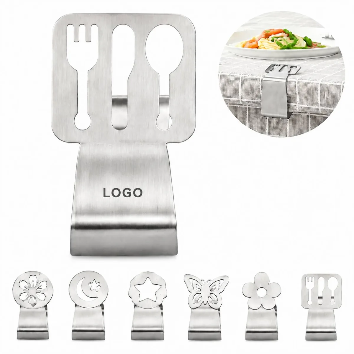 Stainless Steel Tablecloth Clips, Set of 4 for Outdoor