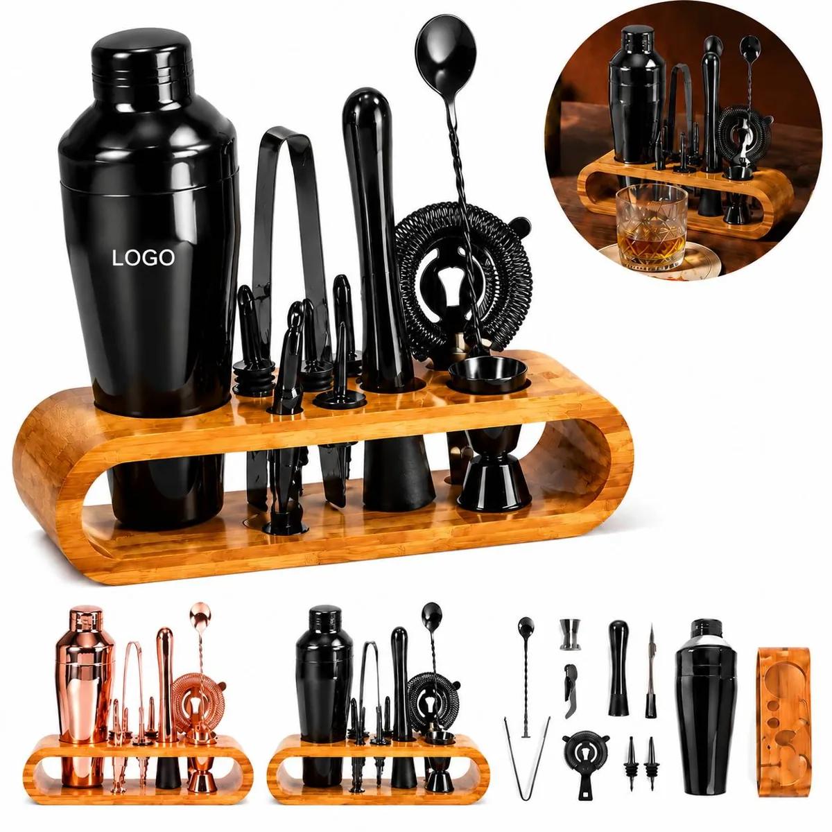 Professional 10-Piece Cocktail Mixology Kit with Shaker