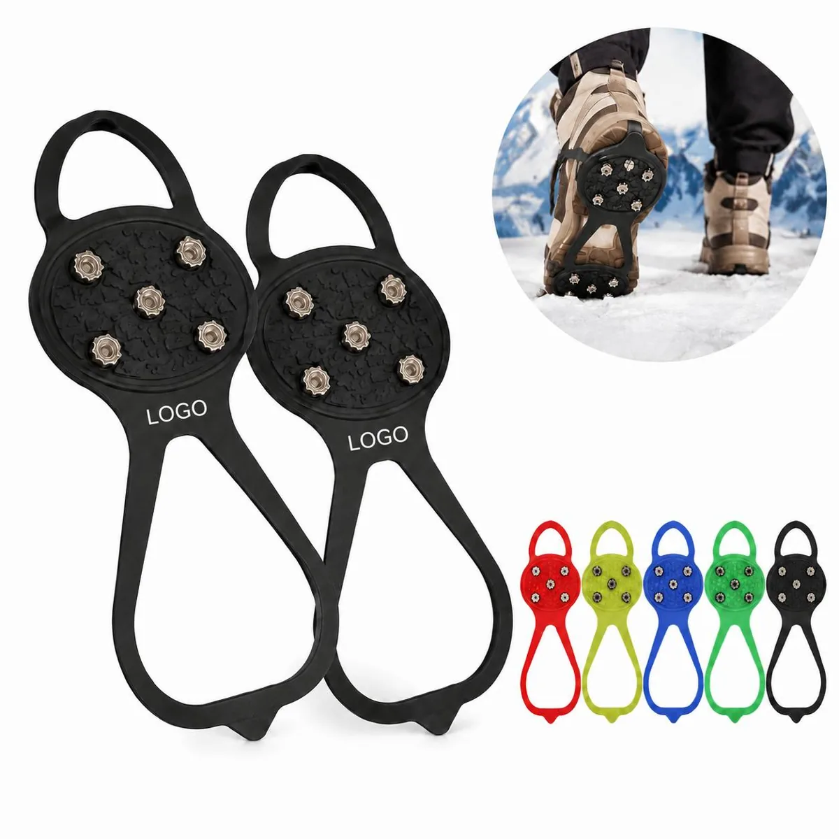 Winter Non-Slip Ice Crampons Traction Cleats for Boots
