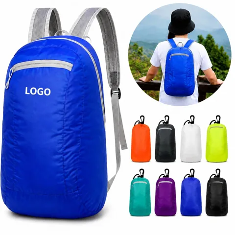 Folding Water-Resistant Travel Daypack with Pockets