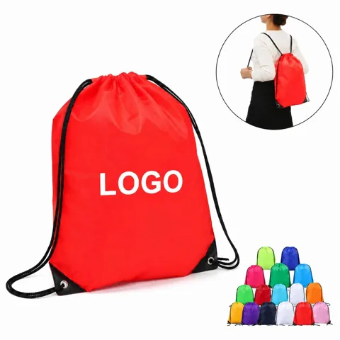 Custom Logo Polyester Drawstring Gym Sack