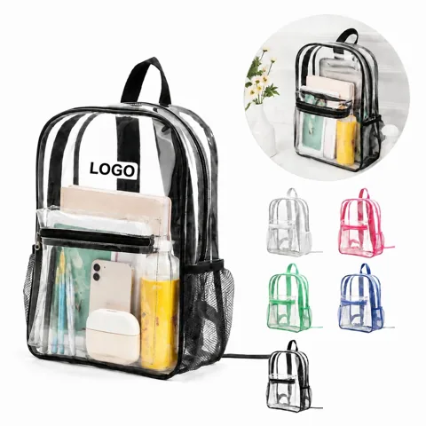 Everyday Clear PVC Backpack for Students, Travelers