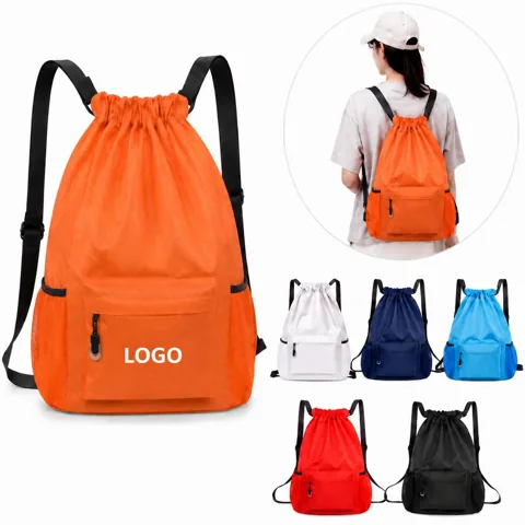 Everyday Sport Drawstring Sack Pack with Multi Pockets