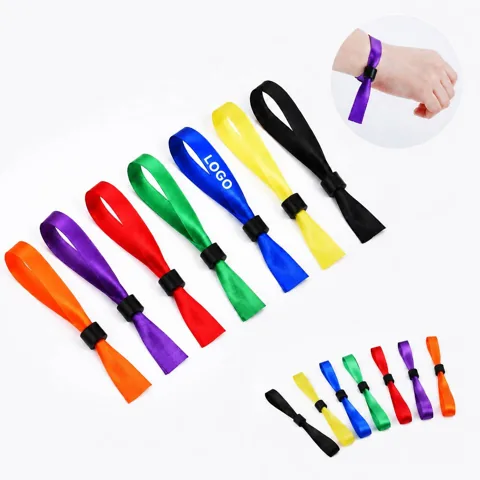 Disposable Polyester Wristbands with Custom Logo Sliding