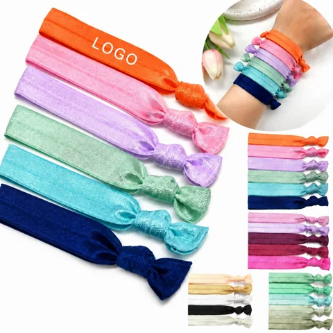 Elastic Hair Ties Wristband Set for Women Men, Stretchy