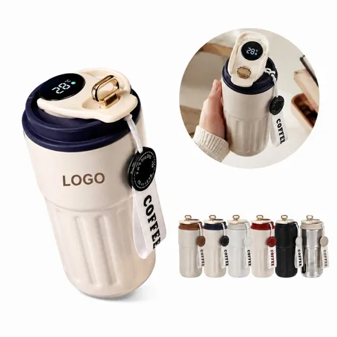 Smart Vacuum Insulated Travel Mug with Heat Reading, 15oz