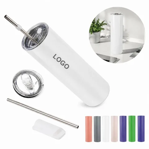 20oz Insulated Stainless Steel Water Bottle with Straw Lid
