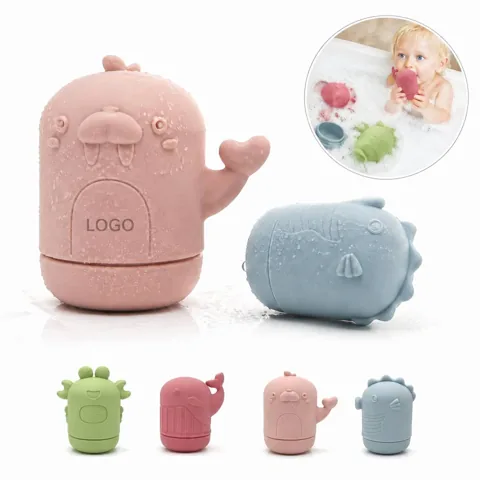 Non Toxic Silicone Ocean Animal Bath Toys Toddler Teether