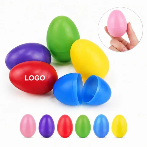 Plastic Easter Egg Shaker Percussion Toy, Colorful Musical