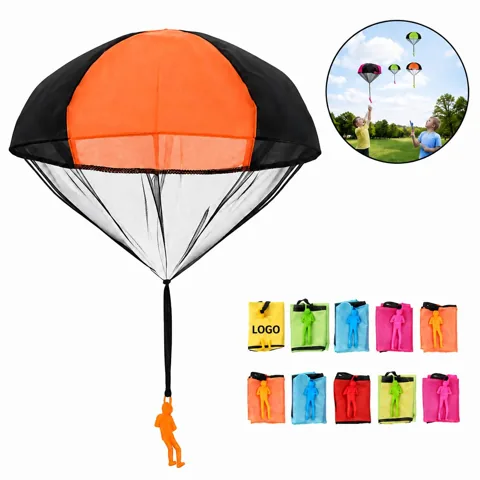 Kids Outdoor Throwing Parachute Toy Set, Soft Nylon Physics