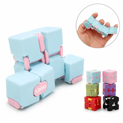Foldable Stress Relief Cube Fidget Toy, Compact Sensory Tool