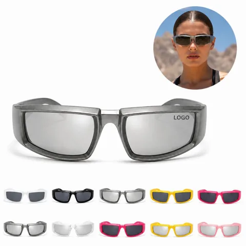 Cyber Edge Sun Shades Unisex Angular Sunglasses for Glare