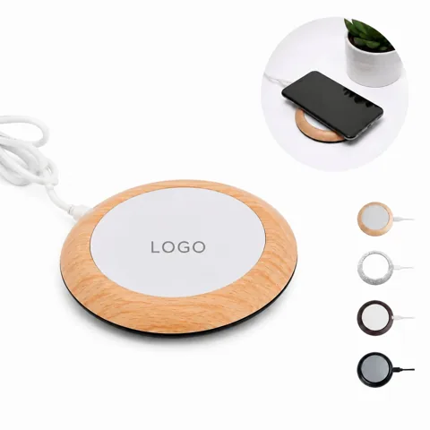 USB Heated Wooden Metal Coffee Coaster for Warm Beverages
