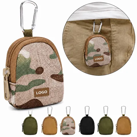 Compact Round Utility Pouch MOLLE Tactical Outdoor Storage