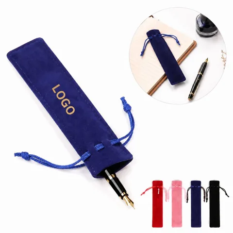 Velvet Drawstring Pen Pouch, Soft Elegant Gift Pouch