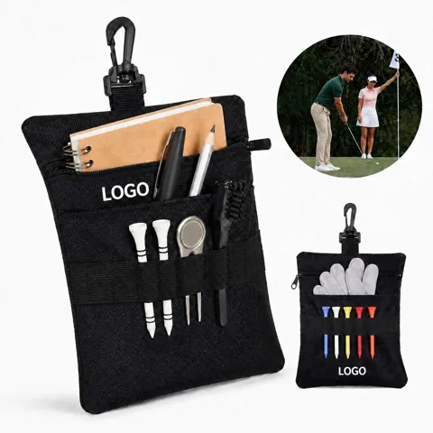 Waterproof Golf Pouch with 360 Swivel Clip, Multi-Pocket