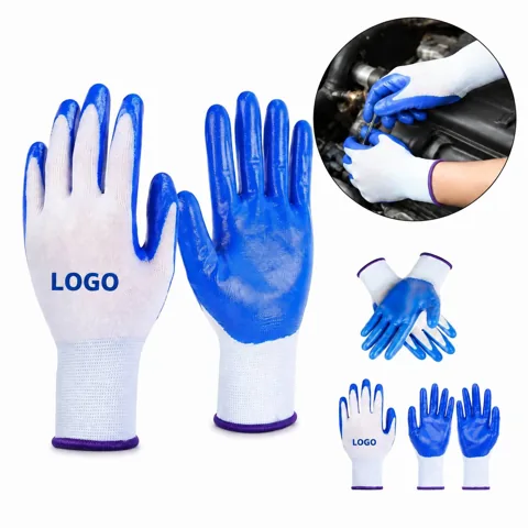 Breathable Nitrile Coated Gardening Gloves