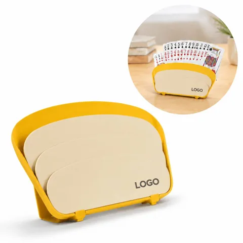 Folding 3-Slot Card Holder Stand for Tabletop Display