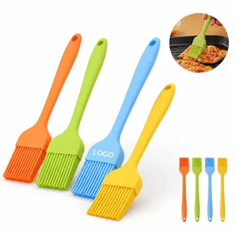 Heat Resistant Silicone BBQ Basting Brush with Steel Core