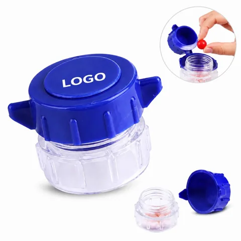 Compact Pill Crusher Grinder with Secure Twist-Top Design