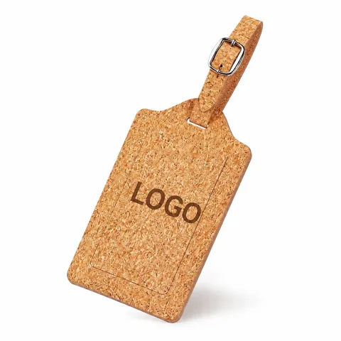 Eco Cork Luggage Tag, Sustainable Personalized Travel