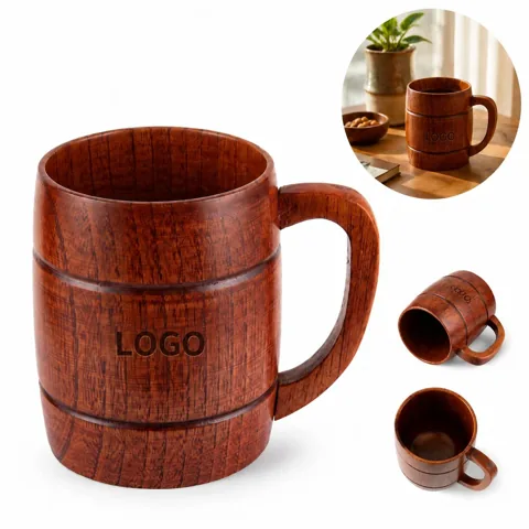 Handcrafted Wooden Beer Stein 12 oz, Non-Toxic Gift