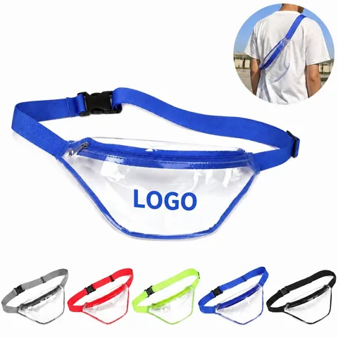Clear PVC Waist Pack with Large Print Area for Promotions