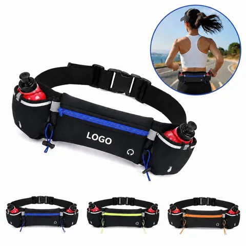 Fitness Belt Hydration Pack with Two BPA-Free Bottles