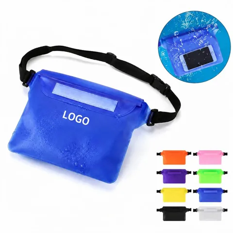 Waterproof PVC Waist Pack with Adjustable Strap for Outdoor