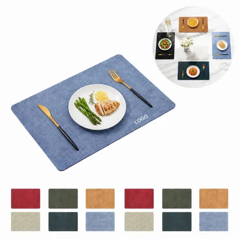 Reversible Leather & Fabric Placemat
