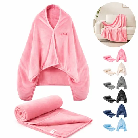 3-in-1 Convertible Blanket Coat for Couples, Microfiber