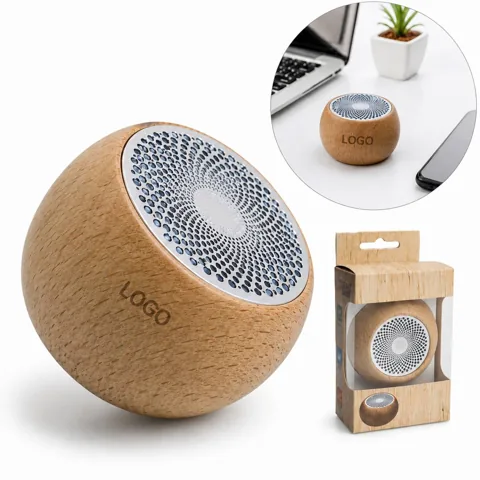 Classic Real Wood Wireless Speaker, Rich Sound, 40mm Driver