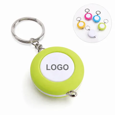 Vibrant Mini Keychain Measuring Tape with Custom Logo Option