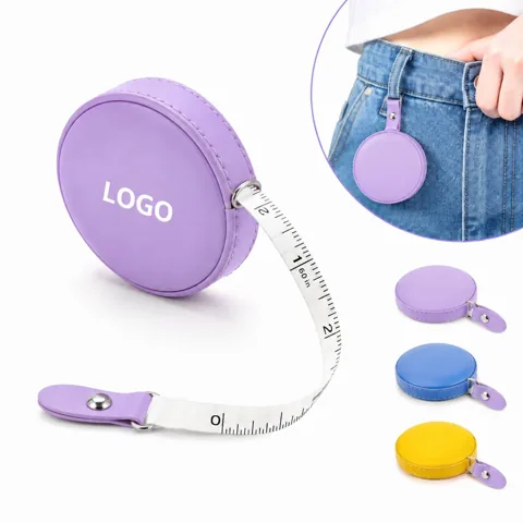 Retractable PU Leather Body Measuring Tape 60 Inch Sewing