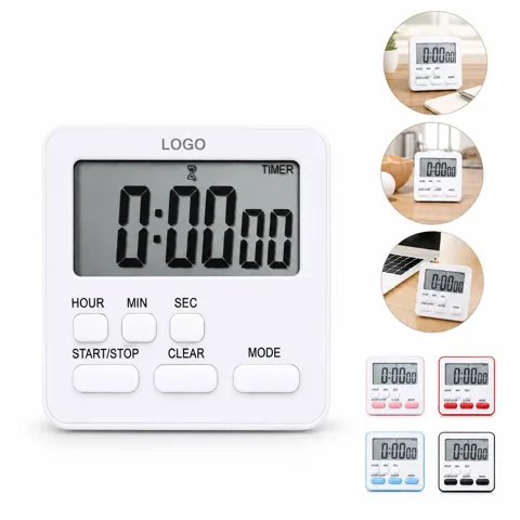 Slim Dual Tone Countdown Timer with Custom Imprint Area