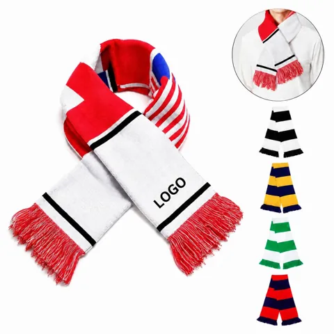 Lightweight Knitted Sports Fan Scarf for Active Comfort