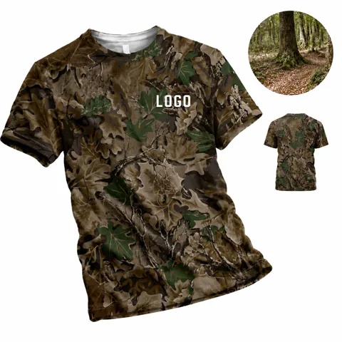 Men Breathable Outdoor Performance Tee Camo