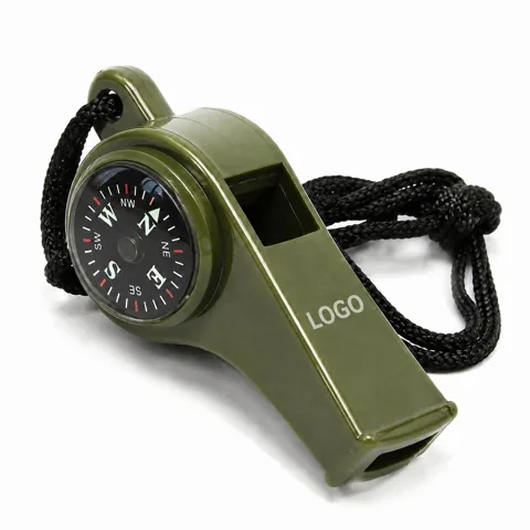 Custom Outdoor Whistle Compass Thermometer Lanyard with Logo