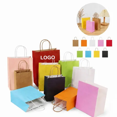 Eco Friendly Kraft Brown Paper Bags for Takeout