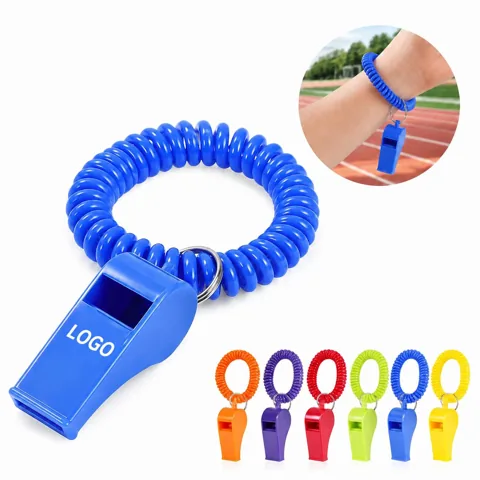 Sports Whistle Coiled Lanyard Loud Clear Sound for Coaches