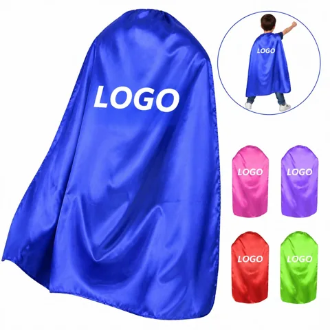 Double Layer Satin Superhero Cape Lightweight Cosplay