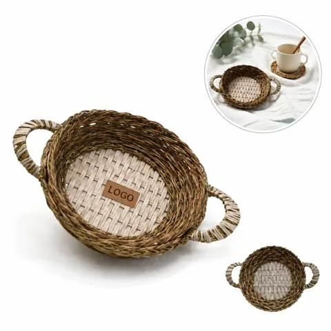 Collapsible Round Picnic Basket Lightweight Easy Carry