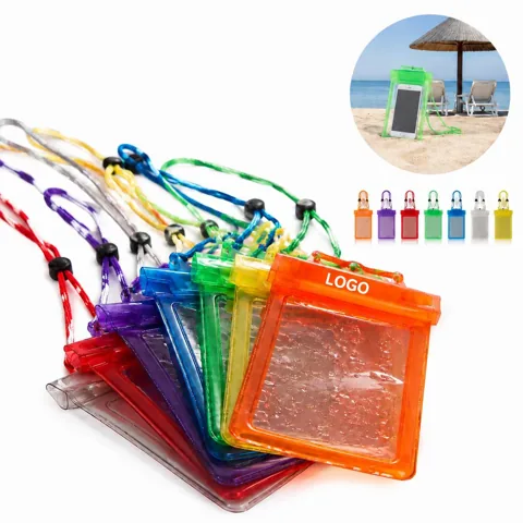 Waterproof Phone Pouch with Touchscreen Lanyard, TPU Clear