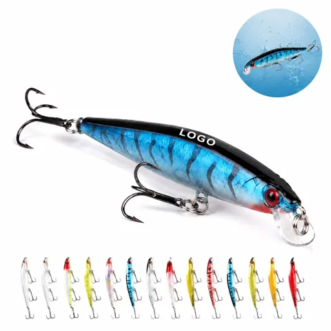 Floating Plastic Fishing Lure with Weighted Hook